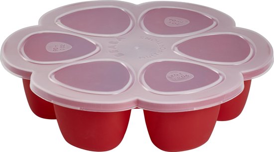 Béaba Multi-portions voor diepvries BPA-vrij Rood 6 x 150 ml