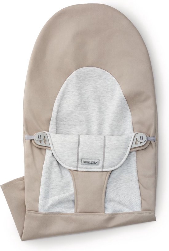 BabyBjörn Stoffen Zitting Wipstoel Balance Soft - Cotton-Jersey - Beige-Grijs