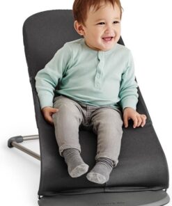 BabyBjörn Wipstoel Balance Soft - Cotton-Jersey - Beige-Grijs - Ergonomisch - Verstelbaar - Inklapbaar