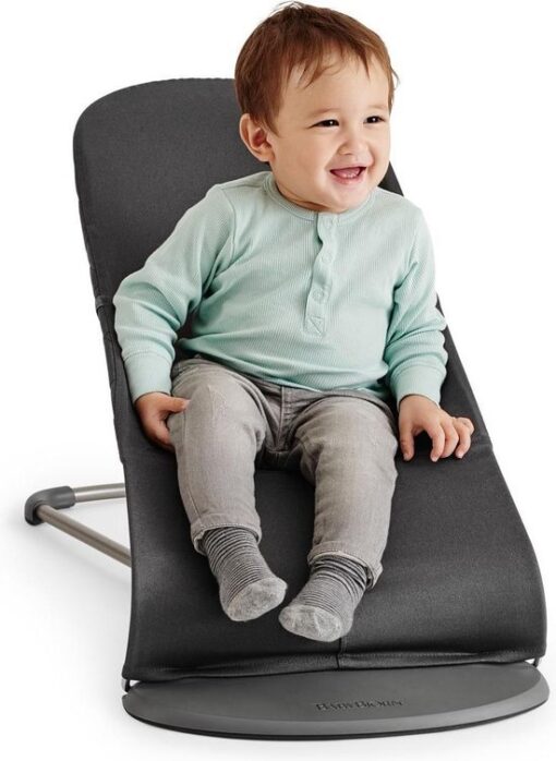 BabyBjörn Wipstoel Balance Soft - Cotton-Jersey - Beige-Grijs - Ergonomisch - Verstelbaar - Inklapbaar