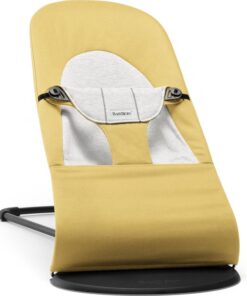 BabyBjörn Wipstoel Balance Soft - Cotton Jersey - Geel-Grijs - Ergonomisch - Verstelbaar - Inklapbaar