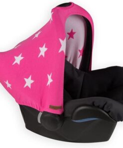 Baby's Only Autostoel zonnekap - Zonnescherm Maxi Cosi 0+ Star - Fuchsia/Wit