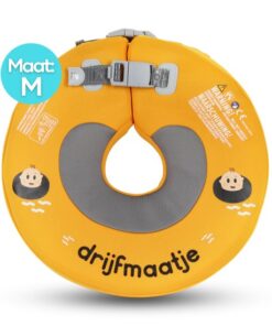 baby zwemband - drijfmaatje Maat M - nekring - baby float - zwemkraag - babyzwemmen - lekvrij - 0-12 maanden - Geel