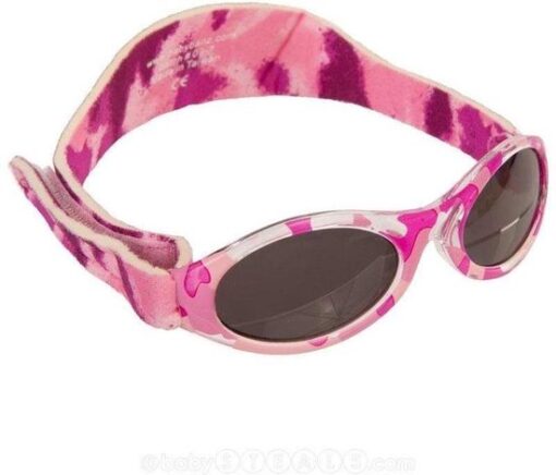 Banz - UV-beschermende zonnebril voor kinderen - Bubzee - Roze Camo - maat Onesize (0-2yrs)