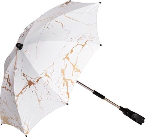 Bellasol - Parasol kinderwagen/buggy universeel - Speciale UV-werende coating - Marble gold - 1 jaar garantie