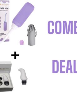 Bidet- Peri Bottle - Handdouche - Bidet Handdouche - Bidet Wc - bidet sproeier - postpartum - mobiele bidet - combi deal 1 - 1 Draagbare Bidets- paars – type 1- Mini Draagbaar Bidet wit type 1 -valentijn - AFZstore®