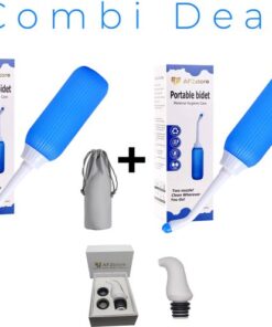 Bidet - Peri Bottle - Handdouche - Bidet Handdouche - Bidet Wc - bidet sproeier - postpartum - mobiele bidet -Draagbare Bidets - combi deal 2 - 2 Draagbare bidets Blauw - 1 mini draagbaar bidet wit -valentijn - AFZstore®