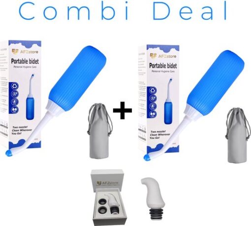 Bidet - Peri Bottle - Handdouche - Bidet Handdouche - Bidet Wc - bidet sproeier - postpartum - mobiele bidet -Draagbare Bidets - combi deal 2 - 2 Draagbare bidets Blauw - 1 mini draagbaar bidet wit -valentijn - AFZstore®