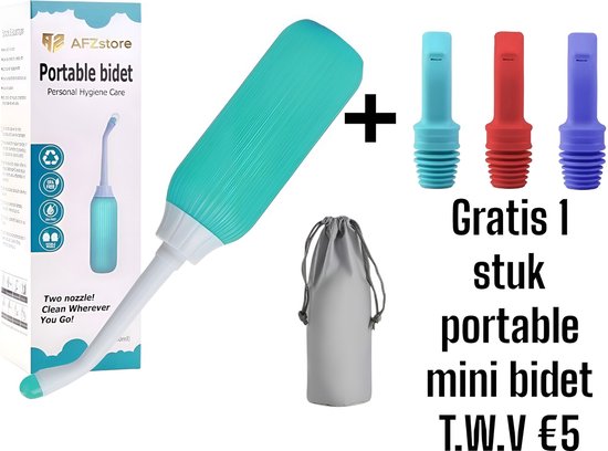 Bidet- Peri Bottle - Handdouche - Bidet Handdouche -GRATIS MINI BIDET T.W.V €10 - Bidet Wc - bidet sproeier - postpartum - mobiele bidet - groen– type 1 - GRATIS mini portablee bidet T.W.V € 5 - valentijn - AFZstore®