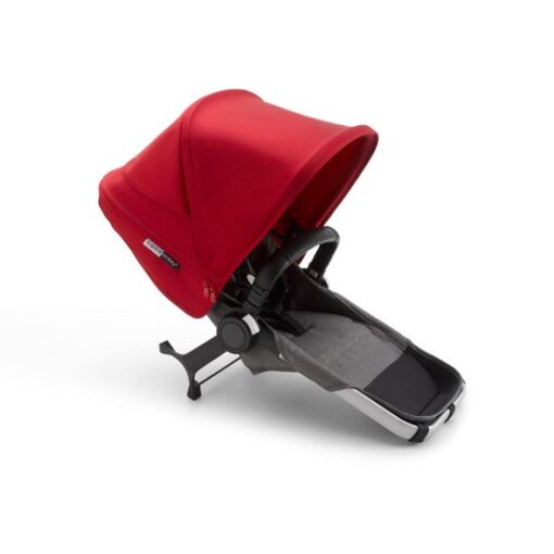 Bugaboo Donkey 3 Twin bekledingsset compleet - Aluminium - Gemȇleerd grijs/Rood