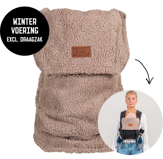 ByKay - Winter voering - in je draagzak - Teddy Inlay -Taupe