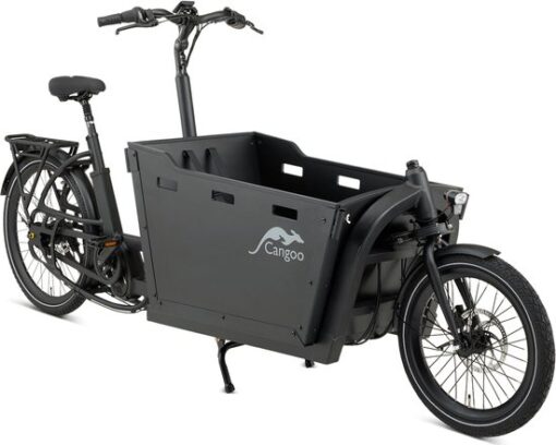 Cangoo | Bakfiets | Bakfiets Cangoo Buzz :: Zwart - Zwart :: 26 inch | Aluminium | Zwart