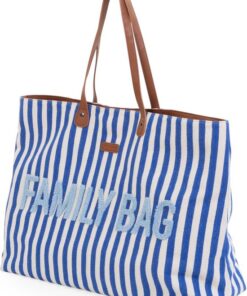 Childhome Family Bag - Luiertas - Stripes Collection - Blauw/Wit