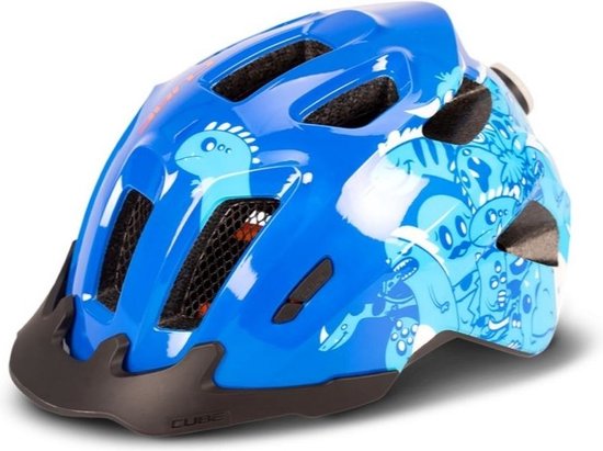 CUBE Fietshelm Ant - Kinderhelm - 11 Ventilatiegaten - SNAP 360 CUBE fit-systeem - X-Lock-montagesysteem - EPS Double In-Mould - 52-57 cm - M - Blauw