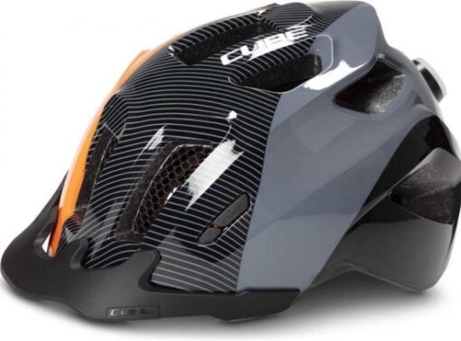 CUBE Fietshelm Ant x Actionteam - Kinderhelm - 11 Ventilatiegaten - SNAP 360 CUBE fit-systeem - X-Lock-montagesysteem - EPS Double In-Mould - 46-51 cm - XS - Zwart/Grijs/Oranje