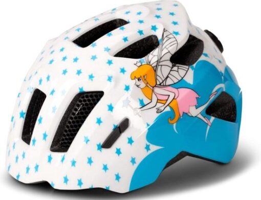 CUBE Fietshelm Fink - Kinderhelm - 11 Ventilatiegaten - SNAP 360 CUBE fit - X-Lock-montagesysteem - EPS In-Mould - 46-51 cm - XS - Blauw/Wit