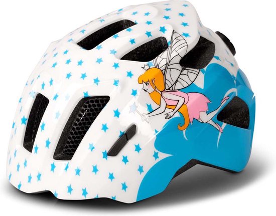 CUBE Fietshelm Fink - Kinderhelm - 11 Ventilatiegaten - SNAP 360 CUBE fit - X-Lock-montagesysteem - EPS In-Mould - 49-55 cm - S - Blauw/Wit