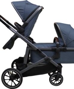 Deryan Evy V2 Kinderwagen 2in1 - Duo Kinderwagen - Uitbreidbaar inclusief reiswieg en zitje - Navy