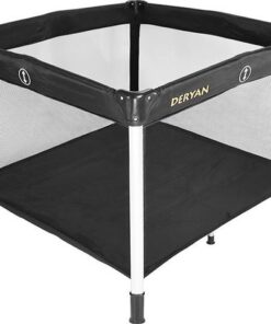 Deryan Kinderbox Premium - Inklapbare box - 100x100cm - Aluminium - Zwart