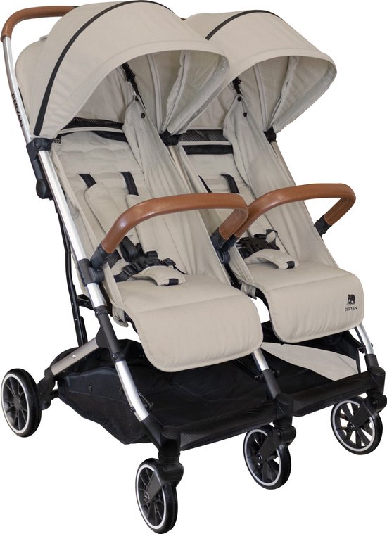 Deryan Kooper X2 Dubbele Buggy - Beige - Duo Buggy