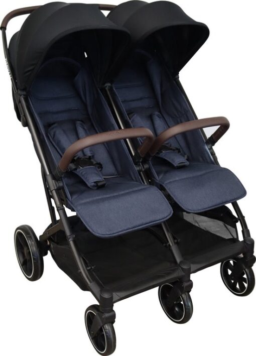 Deryan Luxe Rolo X2 XL Dubbele Buggy - Duo Buggy - Donkerblauw