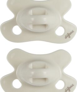 Difrax - Dental Speen - Newborn - Cremewitte/Popcorn - 2 stuks - Orthodontische Fopspeen