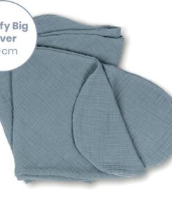 Doomoo Basics Cover - Hoes voor Voedingskussen Comfy Big - Biokatoen - 190cm - Tetra Blue