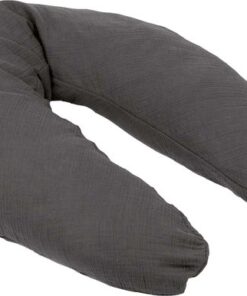 Doomoo Basics Cover - Hoes voor Voedingskussen Comfy Big - Biokatoen - 190cm - Tetra Grey