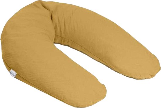 Doomoo Basics Cover - Hoes voor Voedingskussen Comfy Big - Biokatoen - 190cm - Tetra Ocre