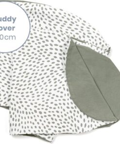 Doomoo Buddy Cover - Hoes voor Voedingskussen Buddy - Biologisch Katoen - 180 cm - Risotto Kaki