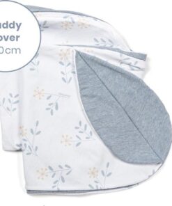 Doomoo Buddy Cover - Hoes voor Voedingskussen Buddy - Biologisch Katoen - 180 cm - Spring Blue