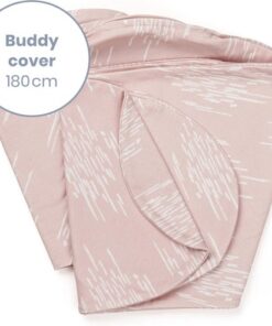 Doomoo Buddy Cover - Hoes voor Voedingskussen Buddy - Biologisch Katoen - 180 cm - Misty Pink