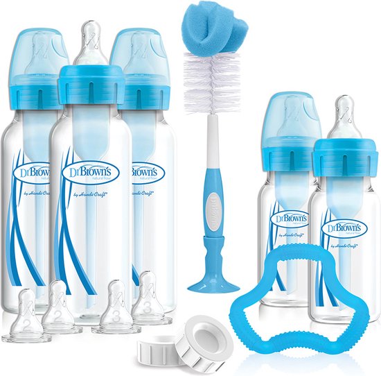 Dr. Brown's Options+ Anti-colic | Giftset Standaardfles blauw