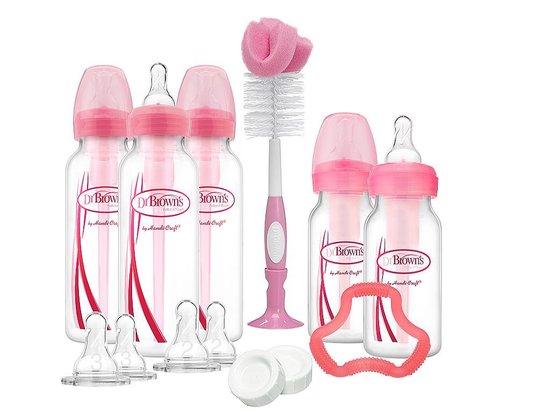 Dr. Brown's Options+ Anti-colic | Giftset Standaardfles roze