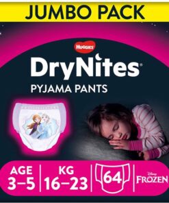 DryNites luierbroekjes - meisjes - 3 tot 5 jaar (16 - 23 kg) - 64 stuks - extra voordeel