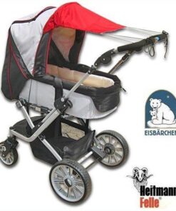 Eisbärchen- zonnescherm kinderwagen/buggy - Met UV bescherming 50+ - Kleur DONKER BRUIN