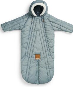 Elodie Baby Overall - Skipak Baby - Baby Voetenzak - Voetenzak autostoel - Pebble Green - 0-6 maanden