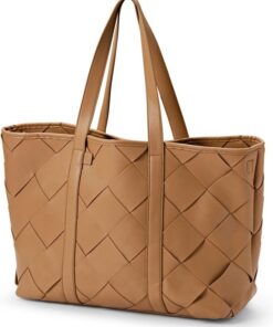 Elodie Braided Tote luiertas - Luiertas verzorgingstas - Luiertassen - Caramel Brown