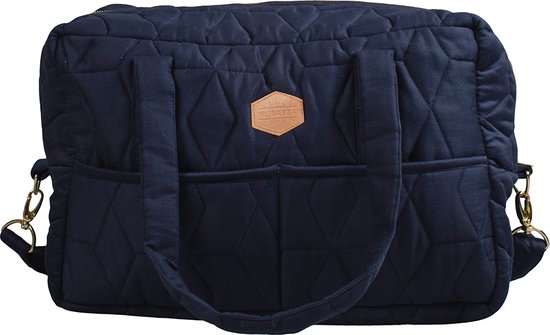 Filibabba Luiertas - Mommy Bag - In Zachte Quiltstof - 30x45x15 cm - Dark Blue