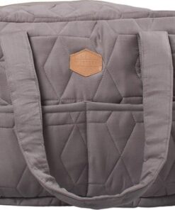 Filibabba Luiertas - Mommy Bag - In Zachte Quiltstof - 30x45x15 cm - Dark Grey