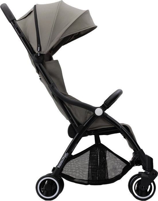 Hamilton by Yoop X1 Plus Buggy – MagicFold™ Technologie – Tot 22 kg – Premium Wandelwagen – Plooibuggy – Inklapbaar – Lichte, Verstelbare en Wendbare Kinderwagen – Verlengde Zonnekap – Grijs