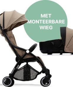 Hamilton by Yoop X1 Plus Kinderwagen – Buggy Inklapbaar met monteerbare Wieg – 2 in 1 Wandelwagen – MagicFold™ Technologie – Geschikt van 0 maanden tot 4 jaar – Tot 22 kg – Licht, Verstelbaar & Wendbaar – Kaki