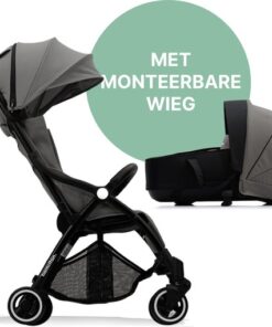 Hamilton by Yoop X1 Plus Kinderwagen – Buggy Inklapbaar met monteerbare Wieg – 2 in 1 Wandelwagen – MagicFold™ Technologie – Geschikt van 0 maanden tot 4 jaar – Tot 22 kg – Licht, Verstelbaar & Wendbaar – Grijs