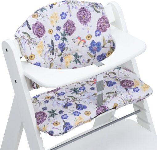 Hauck Alpha+ Highchair Pad Beige Floral zitkussen voor houten kinderstoel