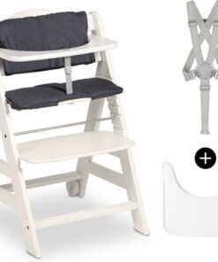 Hauck Beta+ kinderstoelset - FSC®-gecertificeerd – Hout - inclusief wielen en houten tafel - White