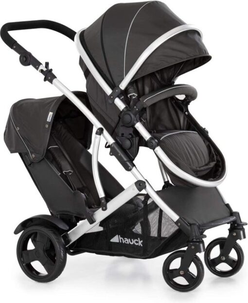 Hauck Duett 2 duo kinderwagen - tot 36 kg - zwarte woud - inclusief accessoires