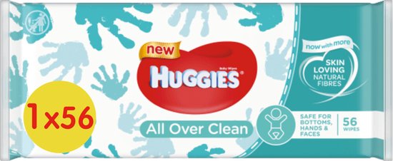 Huggies - Billendoekjes - All Over Clean - 1 x 56 - 56 stuks