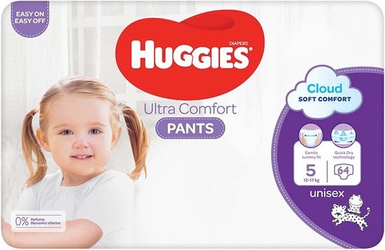 Huggies - Luierbroekjes - Ultra Comfort - Maat 5 - Mega Pack - 64 stuks - 12/17 KG