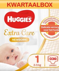 Huggies luiers - Maat 1 (2 tot 5 kg) - 336 (16x21) stuks - Newborn - Voordeelverpakking