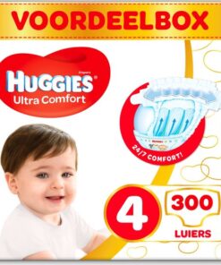 Huggies luiers - Maat 4 (7 tot 18 kg) - 300 stuks (6x50) - Voordeelverpakking